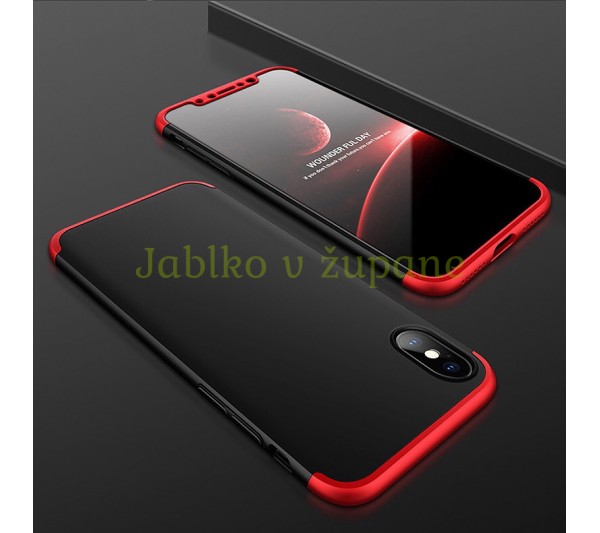 360° kryt Armor iPhone X, XS - červený